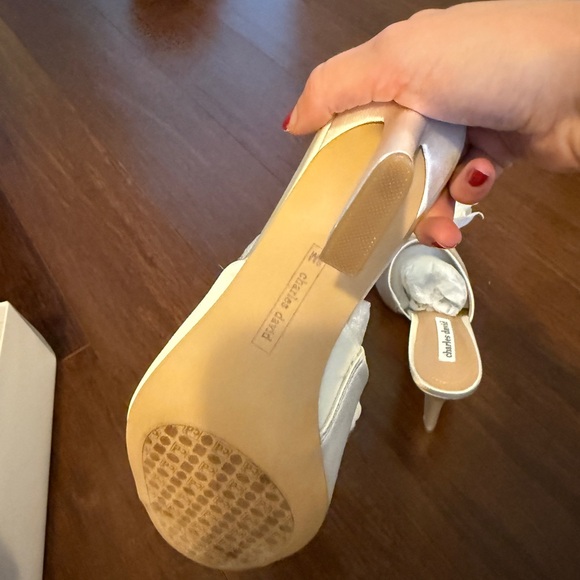 Ivory Bridal Flower Heels - Picture 10 of 13